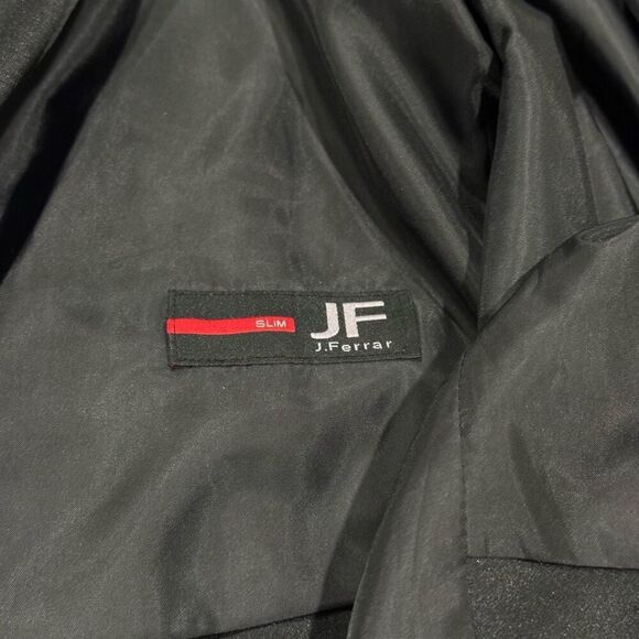 JF J. Ferrar Black 5 Button Satin Tuxedo Suit Dress Vest Slim Fit Men’s Small - Picture 3 of 4